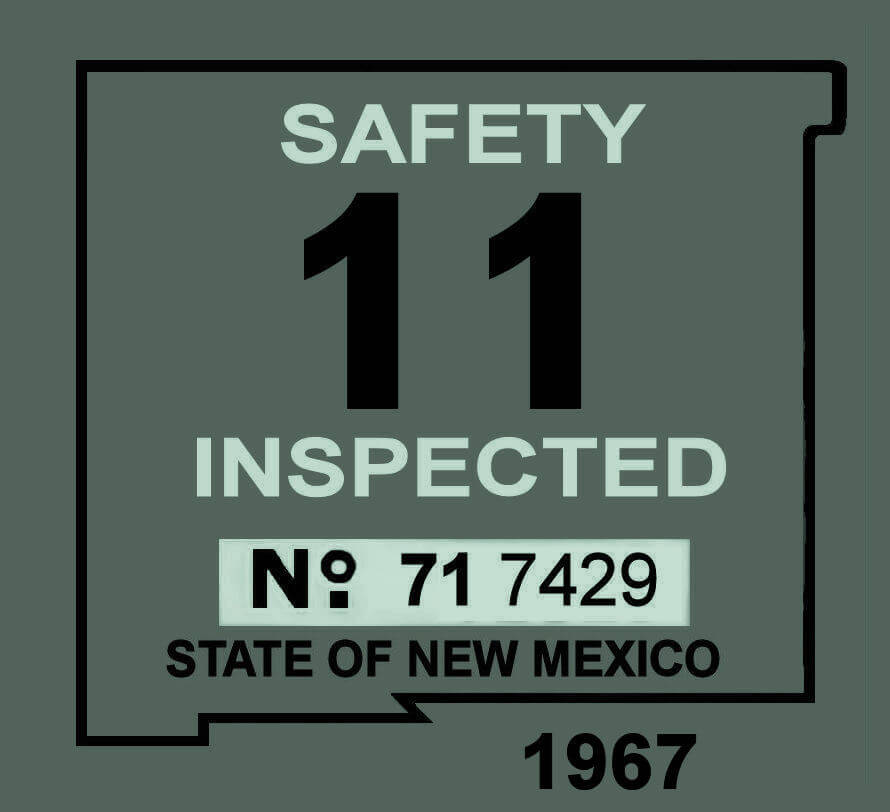 (image for) 1967 New Mexico Inspection sticker